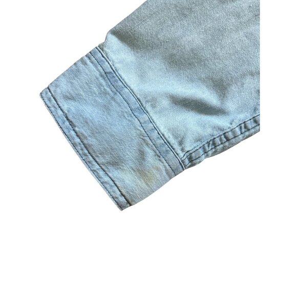 SO Perfect Shirt Womens Medium Chambray Denim Long Sleeve Button Western Top - Picture 8 of 11
